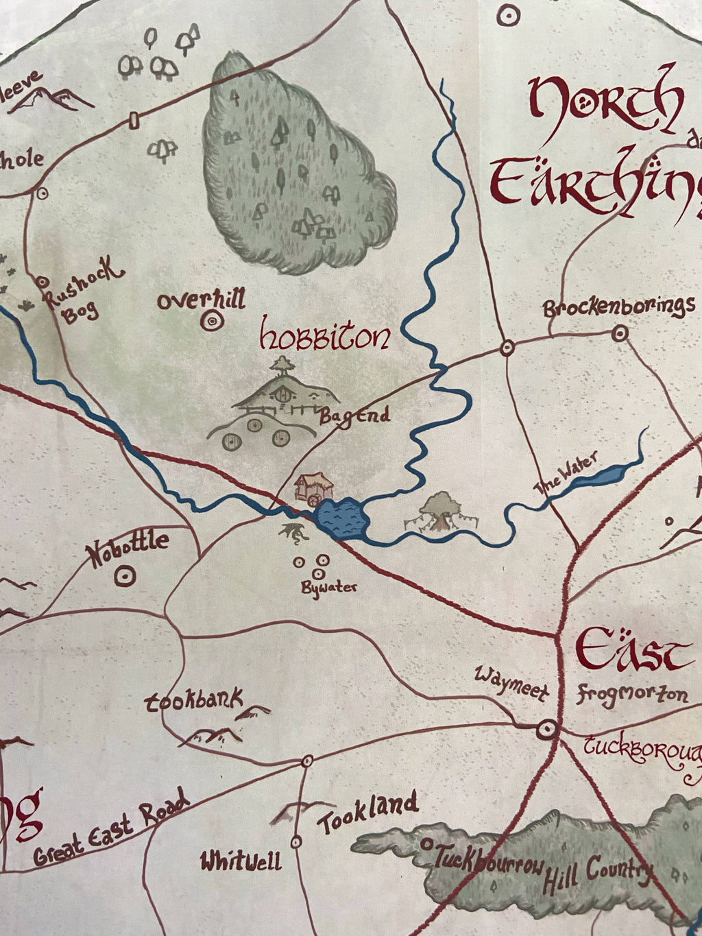 Map of the Shire // 11x17 LOTR Art Print