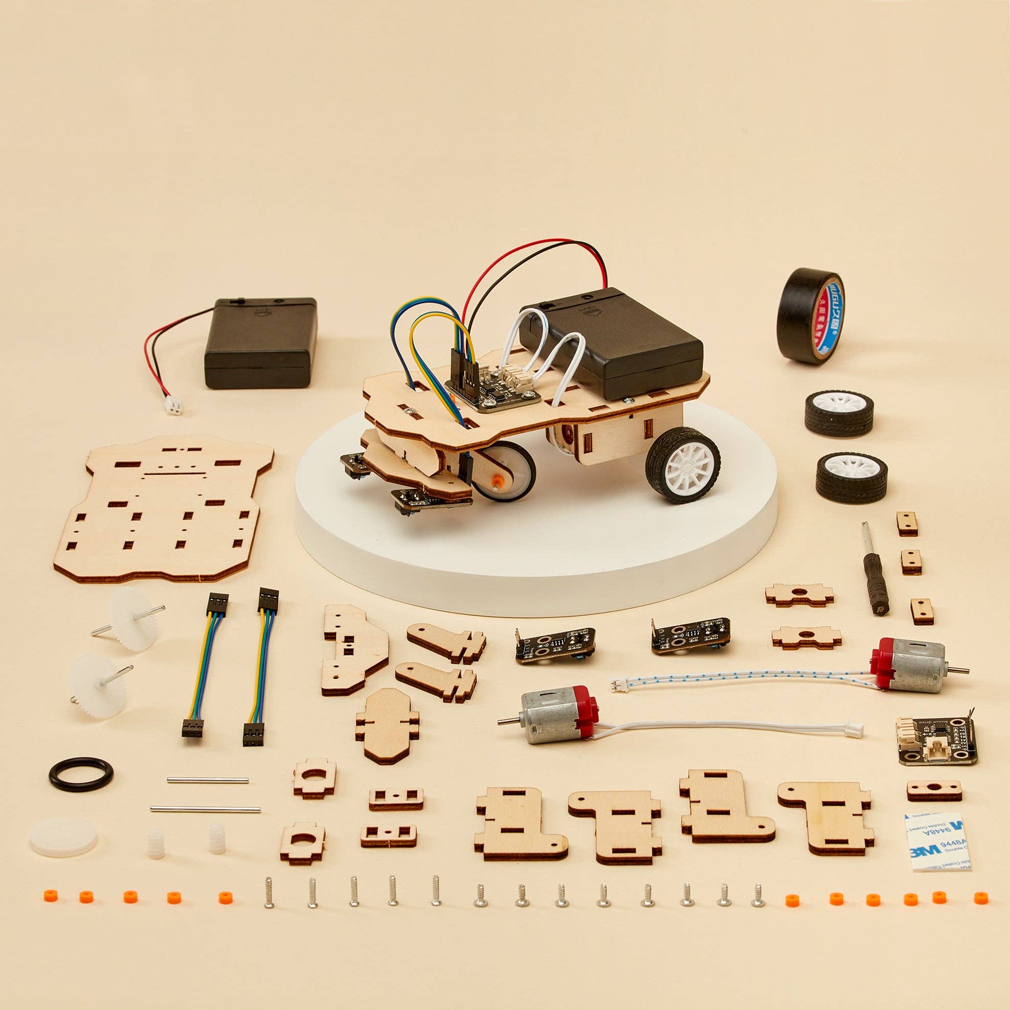Line Follower Robot DIY Kit, Educational STEM Toy, Craft Kit