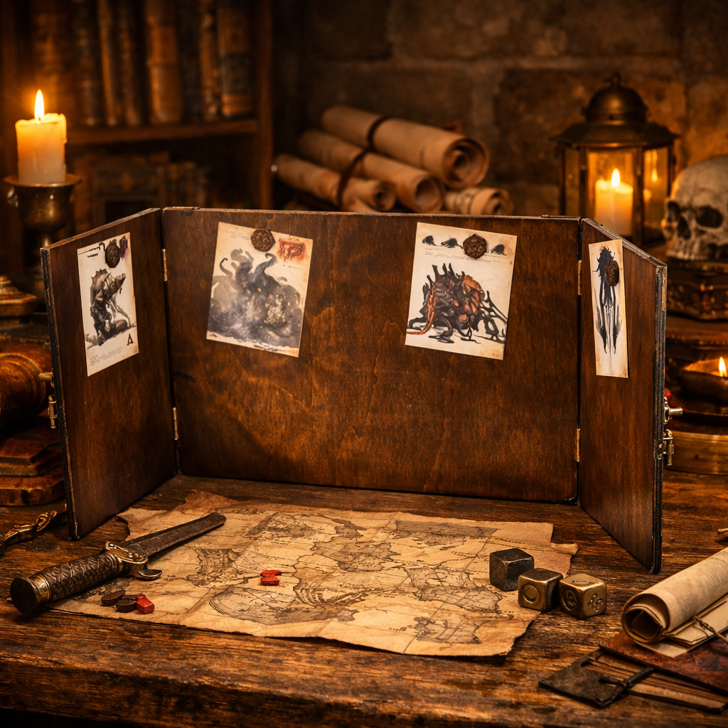 Dragon’s Gaze Wood DM Dungeon Master Screen