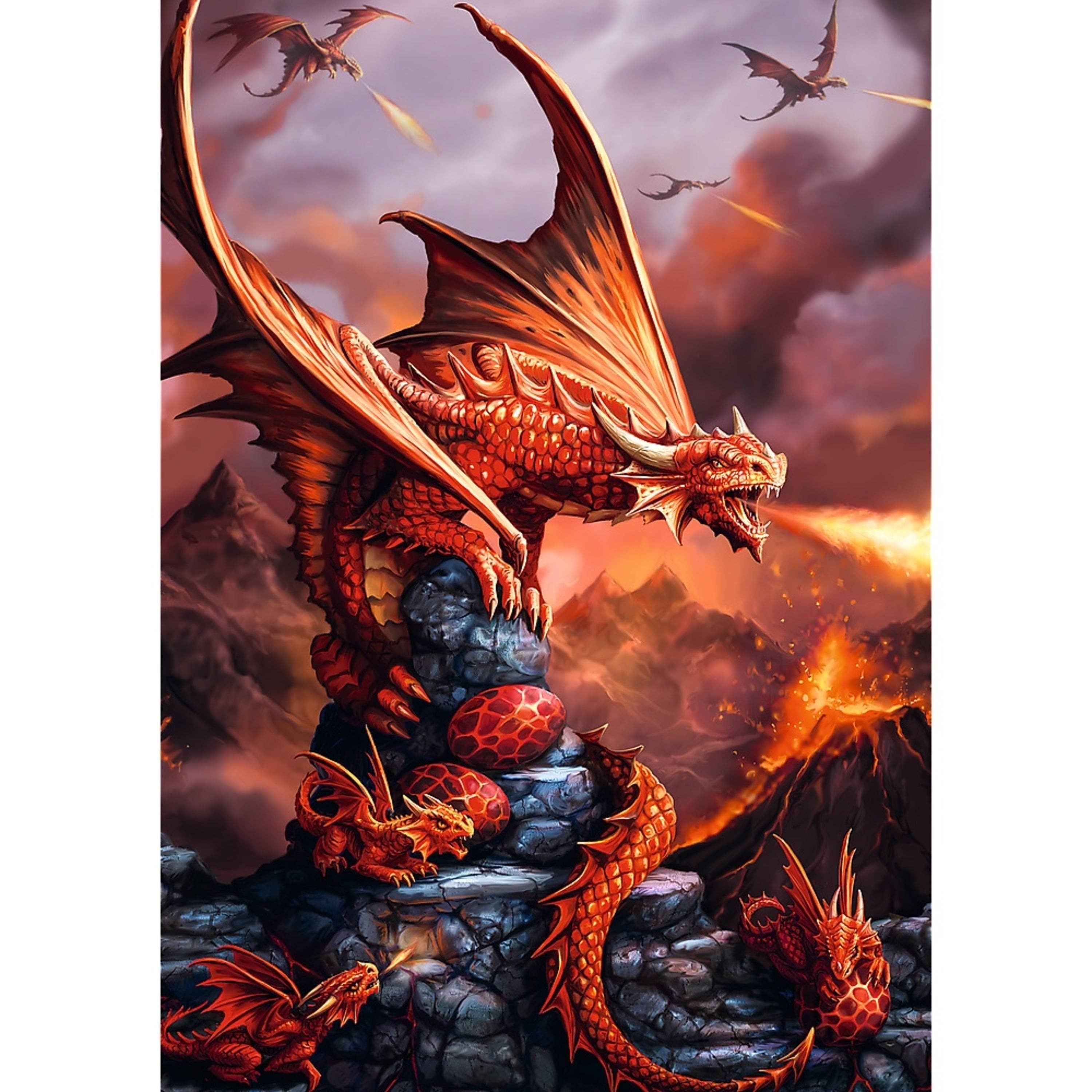 Trefl Premium Plus 1000pc Puzzle - Anne Stokes Fire Dragon