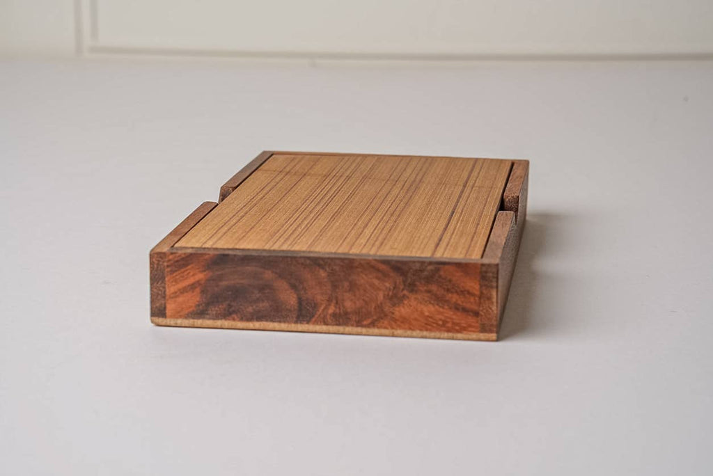 Classic mango wood dominoes game set handcrafted in Thailand