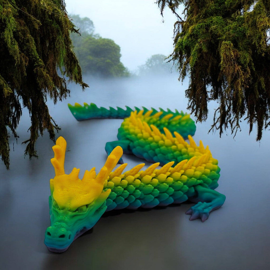 3D Printed Articulated Dragon Toy – Serpentara Dragon 18"
