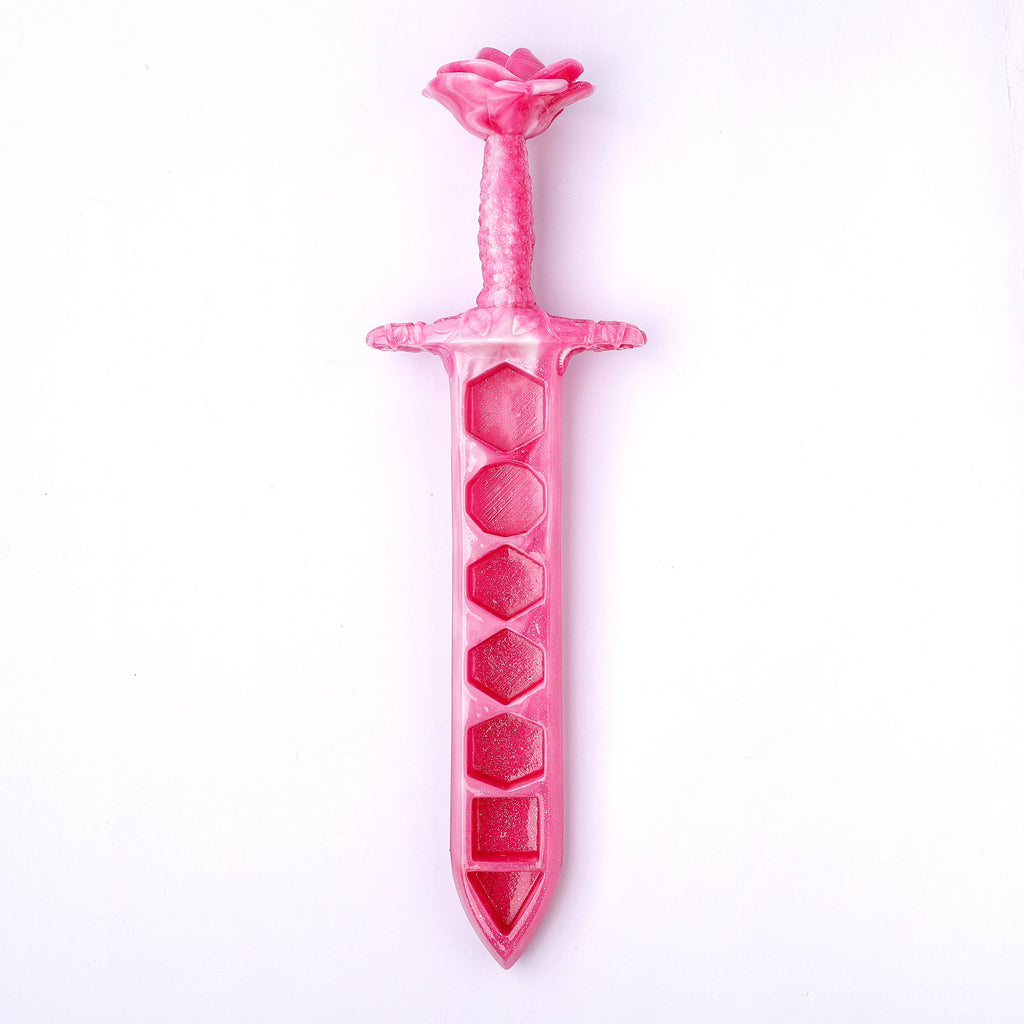 Rose Dagger Resin Dice Case - Pink