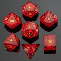 Dragon's Hoard Gem Stone Polyhedral Dice Set - Blast Ruby