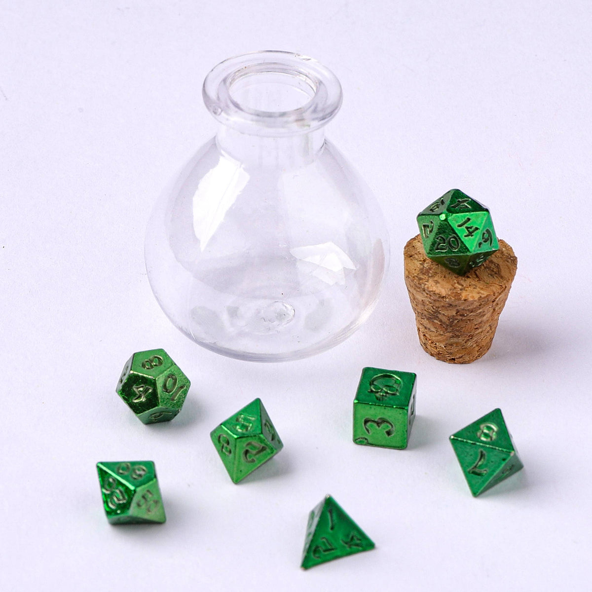 Unseelie Mini RPG Dice set - green