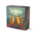 Sequoia board game box with tree growing and dice mechanics