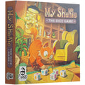 My Shelfie: The Dice Game box with boards, dice, and markers