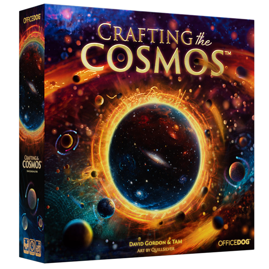 Crafting the Cosmos strategy board game with stars and power cards by Asmodee